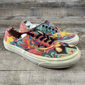 Vans Peacock Colorful Feather Print Shoes Women Size 5 Mens 3.5